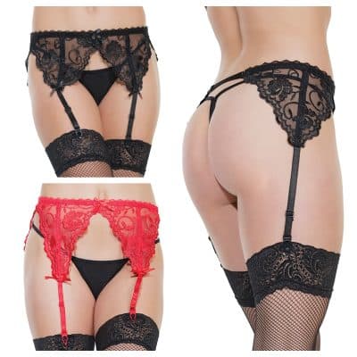 Porte-Jaretelle en Dentelle Française - 407 - Coquette