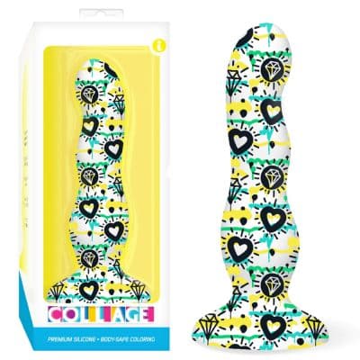 Diamonds and Hearts Silicone Curvy - Collage - Gode en Silicone - Icon Brands