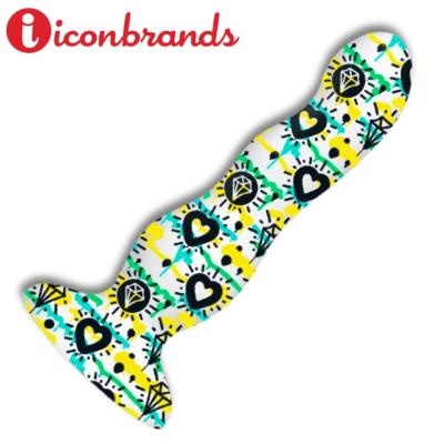 Gode tatoué en silicone – Diamonds and Hearts Curvy de Collage - Icon Brands