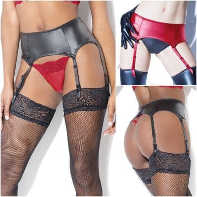 Porte-Jaretelles WetLook- D9353 - Coquette