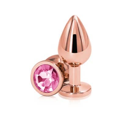 Rear Assets Medium Or Rose - Plug Anale avec Bijou - Ns Novelties