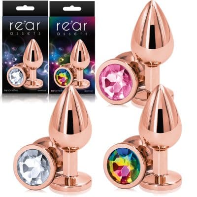 Rear Assets Medium Or Rose - Plug Anale avec Bijou - Ns Novelties