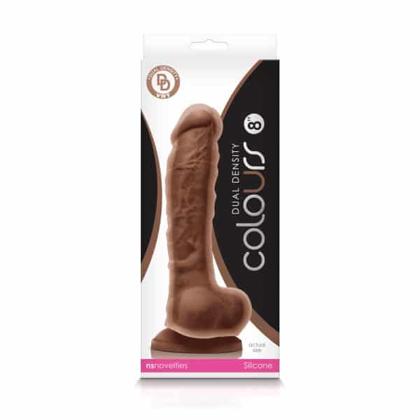 8 Dual Density Colours - Gode Réaliste en Silicone - Ns Novelties – Image 2