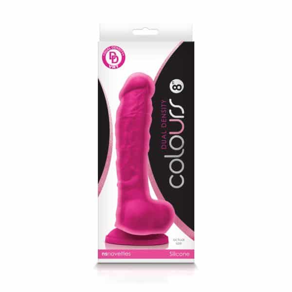 8 Dual Density Colours - Gode Réaliste en Silicone - Ns Novelties – Image 3