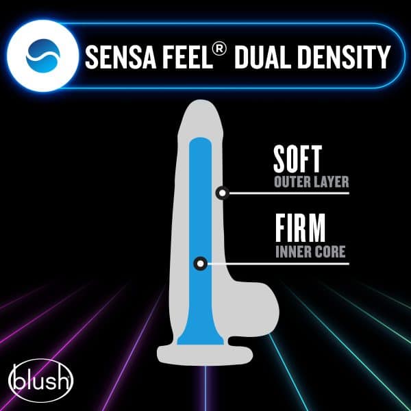 Blue 7.5 Neo Elite Glow in the Dark - Gode en Silicone - Blush