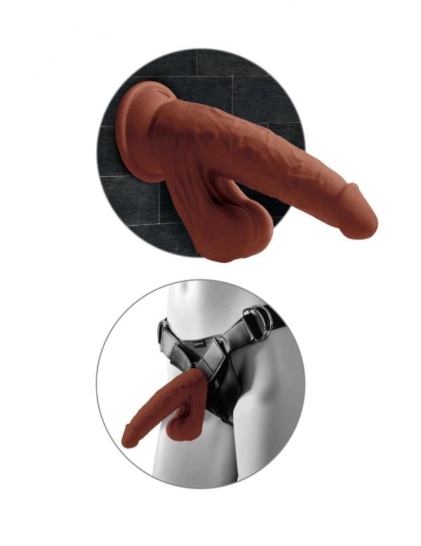 8 Triple Density Cock with Swinging Balls – King Cock Plus – Gode Réaliste – Image 6