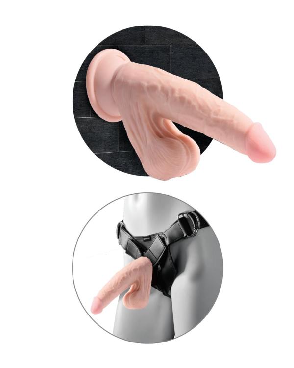 7 Triple Density Cock with Swinging Balls – King Cock Plus – Gode Réaliste – Image 5
