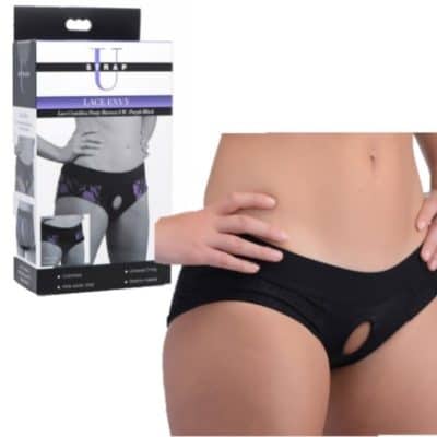 Lace Envy - Crotchless Panty Harness SM - Harnais - U Strap