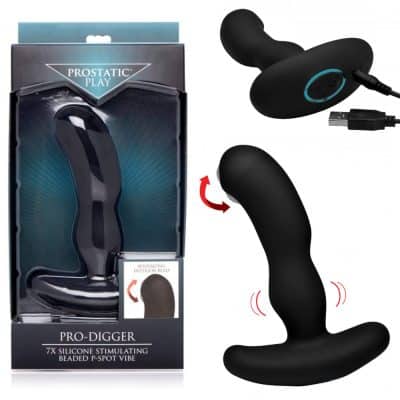 Pro-Digger 7X Beaded P-Spot - Protastic Play - Masseur Prostatique Rechargeable - Xr BRands
