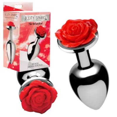 Red Rose - Medium Anal Plug - Plug Anale avec Bijou - Booty Sparks