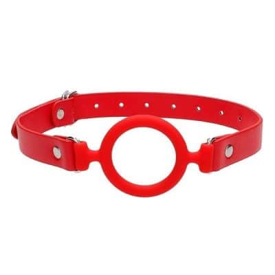 Silicone Ring Gag with Leather Straps - Baîllon - Ouch!