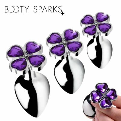Ensemble de plugs anaux Violet Flower Gem Booty Sparks