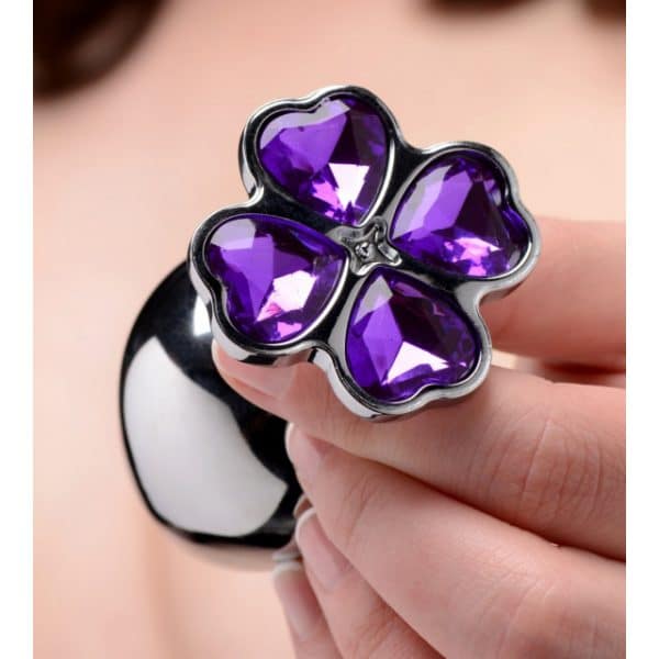Violet Flower Gem Anal Plug Set - Ensemble de Plug Anale Ornée d'un Bijou - Booty Sparks – Image 2