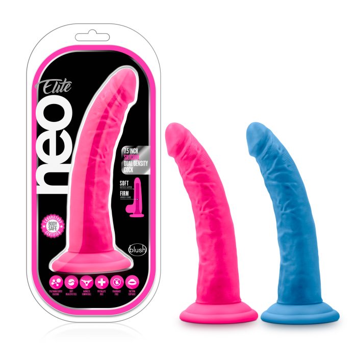 7.5 Silicone Dual Density Cock - Gode en Silicone Fluo - Blush