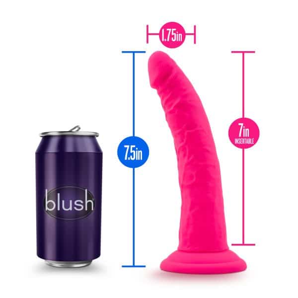 7.5 Silicone Dual Density Cock - Gode en Silicone Fluo - Blush