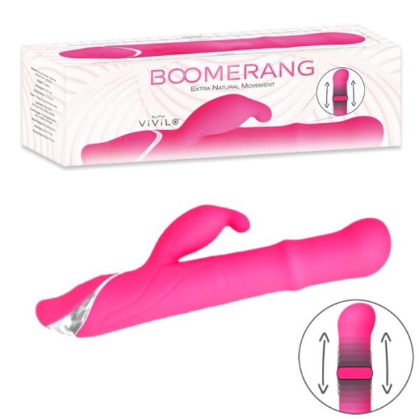 Boomerang - Vibrateur Double Stimulation avec Mouvement - Vivilo