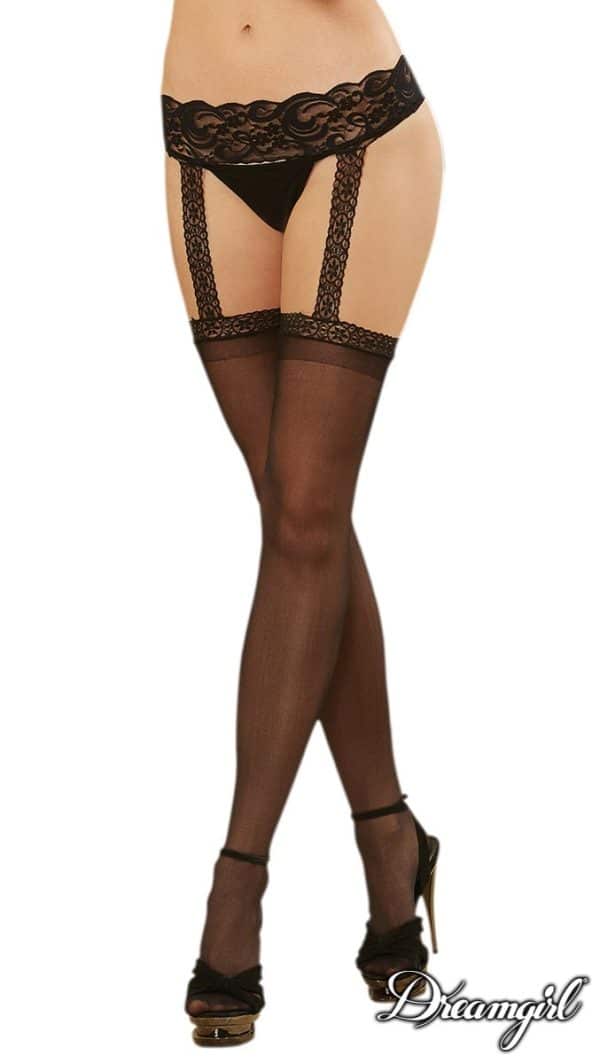 Porte-jarretelles avec Bas Transparents - 0013 - Dreamgirl – Image 2