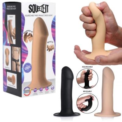 Squeezable Thick Phallic Dildo - Gode Compressible - Squeeze-It