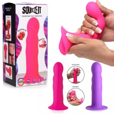 Squeezable Wavy Dildo - Gode Compressible - Squeeze-It