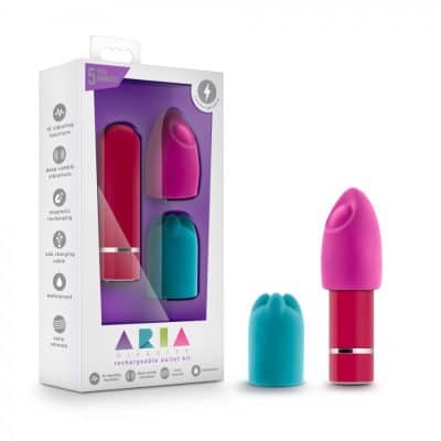 Vivacity - Aria - Rechargeable Bullet Kit - Ensemble Masseur Clitoridien Rechargeable - Blush