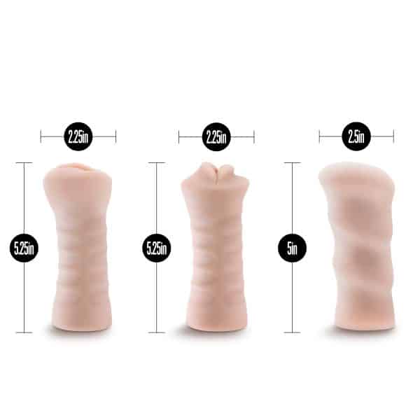 3-Pack Self-Lubricating Vibrating Stroker Sleeve Kit - Ensemble de Masturbateurs - M for Men - Blush