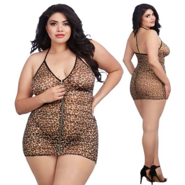 Babydoll Léopard - 11842X - Grande Taille - Dreamgirl