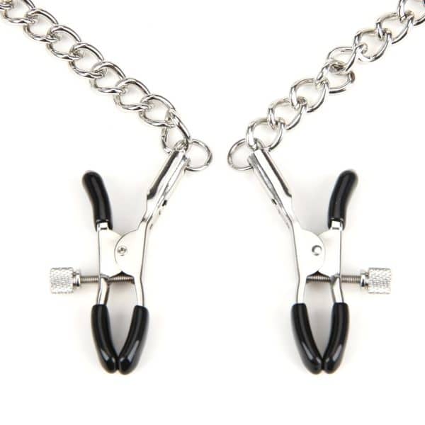 Breathable Gag with Ajustable Pressure Nipple Clamps - Baîllon et Pinces à Mamelons - Lux Fetish