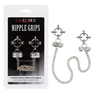 Nipple Grips 4-Point Nipple Press with Bells - Pinces à Mamelons - California Exotics