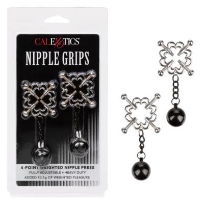 Nipple Grips 4-Point Weighted Nipple Press - Pinces à Mamelons - California Exotics