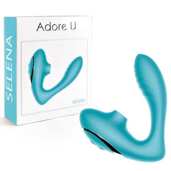 Selena - Masseur Double Stimulation avec Impulsions d’Air - Adore U