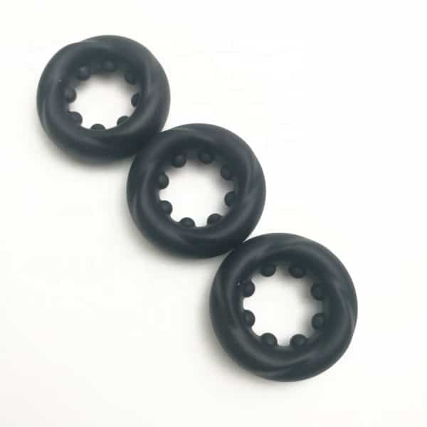 Silicone Rib and Dots Ring - Anneau d'Érection