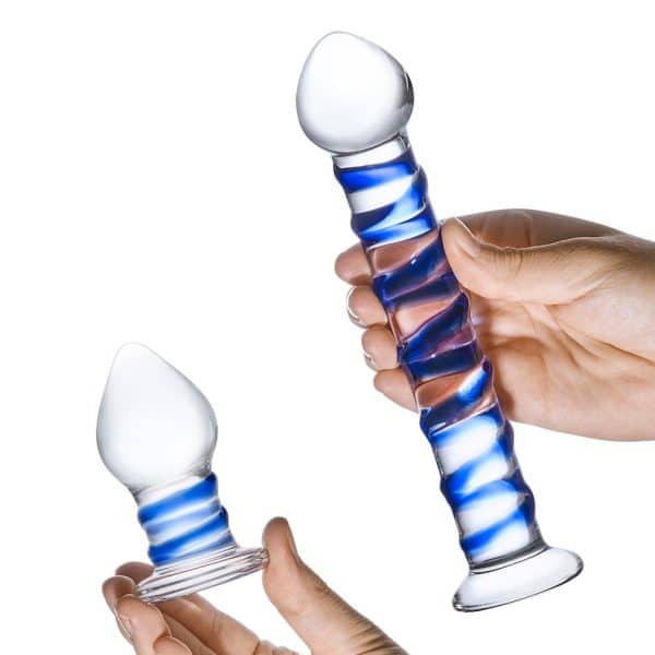 2pc Double Penetration - Ensemble de Gode en Verre - Gläs – Image 3