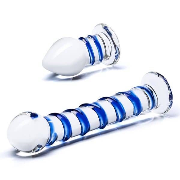 2pc Double Penetration - Ensemble de Gode en Verre - Gläs – Image 2