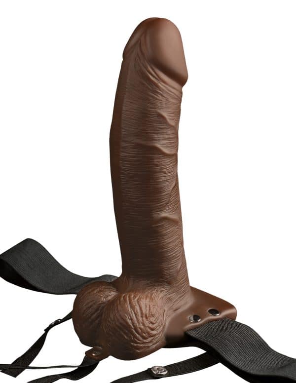 8 Hollow Strap-On with Balls Remote - Harnais pour Lui Vibrant - Fetish Fantasy Series – Image 2