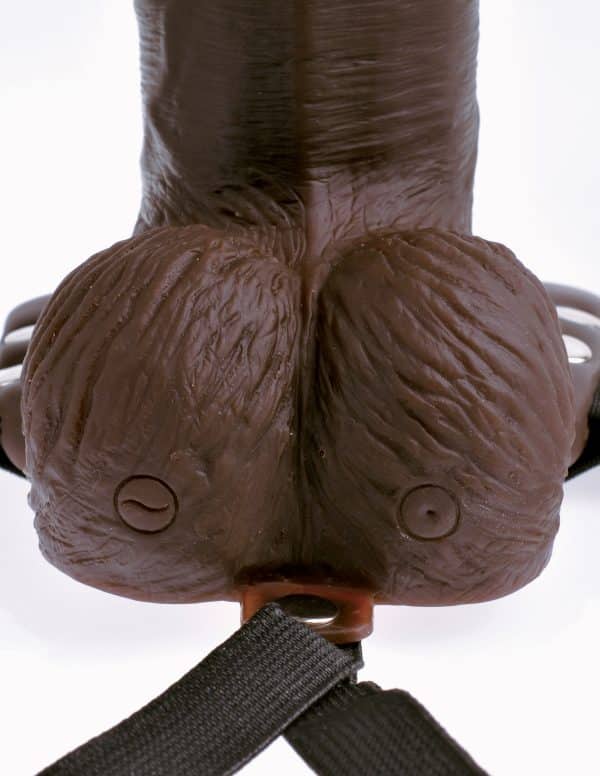 8 Hollow Strap-On with Balls Remote - Harnais pour Lui Vibrant - Fetish Fantasy Series – Image 4