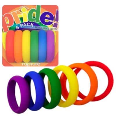 PRIDE Cockring 6 Pack - Ensemble d'Anneaux