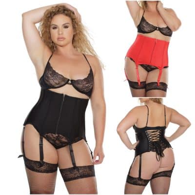 Serre-Taille avec Jarretières - 3729X - Coquette