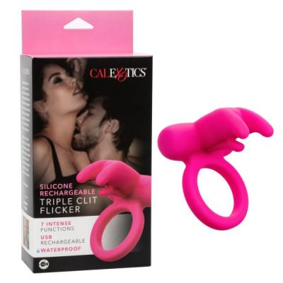Triple Clit Flicker - Anneaux Vibrant Rechargeable - California Exotics