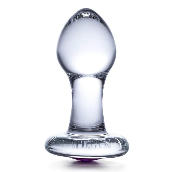 3.5 Bling Bling - Plug Anale en Verre Ornée d'un Bijou - Gläs – Image 3