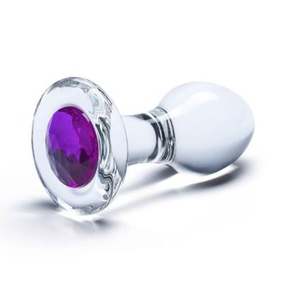 3.5 Bling Bling - Plug Anale en Verre Ornée d'un Bijou - Gläs