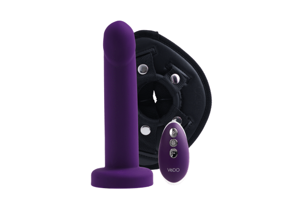 Strapped Rechargeable Vibrating Strap-On - Ensemble de Harnais - Vèdo – Image 7