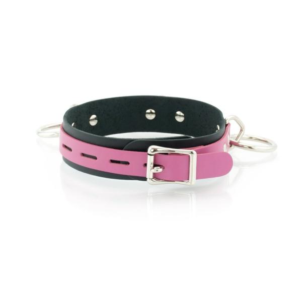 3 Ring Slave Collar - Collier en Cuir avec 3 Anneaux - XBliss – Image 4