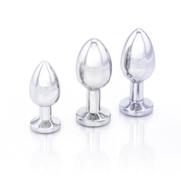Jeweled Stainless Steel Butt Plug - Plug Anale avec Bijou - XBliss – Image 6
