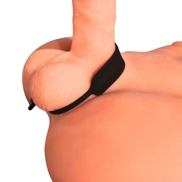 Anneau ajustable pour pénis et testicules, facile à utiliser.