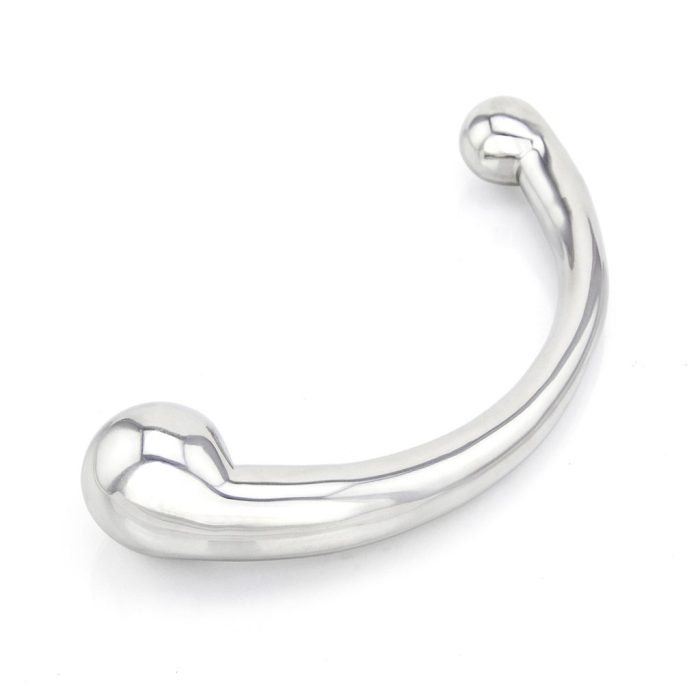 Stainless Steel Curved Head Dildo - Gode en Métal - Xbliss