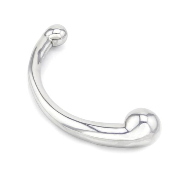 Stainless Steel Curved Head Dildo - Gode en Métal - Xbliss – Image 3