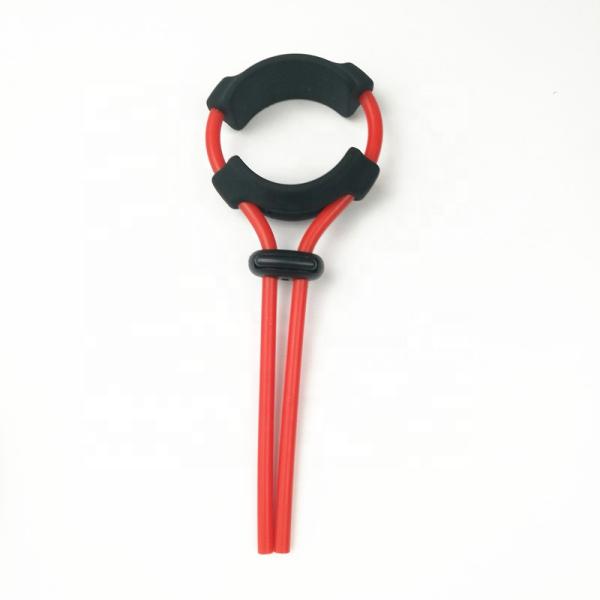 Anneau pénis et testicules avec double bande en silicone, ajustable pour toutes les tailles.