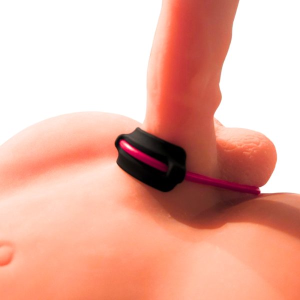 Cock ring ajustable avec double bande et billes coulissantes.