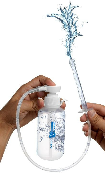 Pump Action Enema Bottle with Nozzle - Ensemble de Lavement - Clean Stream