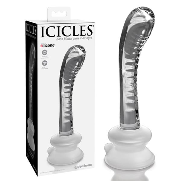 Icicles N.88 - Gode en Verre avec Ventouse - Point G